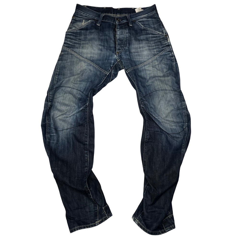 G-Star Raw 5620 Chino Arc Loose Tapered Blue Jeans Mens 30x30 Button Fly 3D